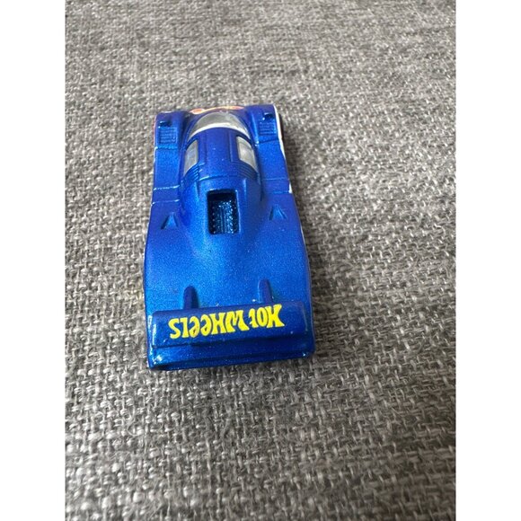 1983 Hot Wheels Blue Race Car With Flames & Spoiler Mattel Die Cast Toy Car - Picture 4 of 7